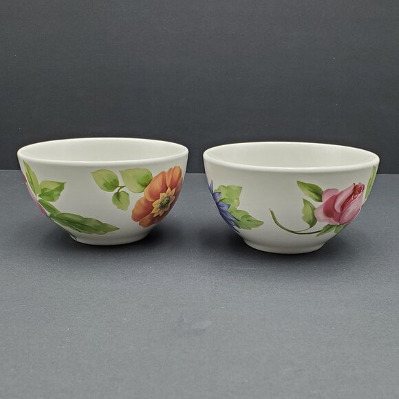 Pfaltzgraff Emma Dessert Bowls Colorful Floral Fruit Sauce Dip Bowls - Picture 4 of 8